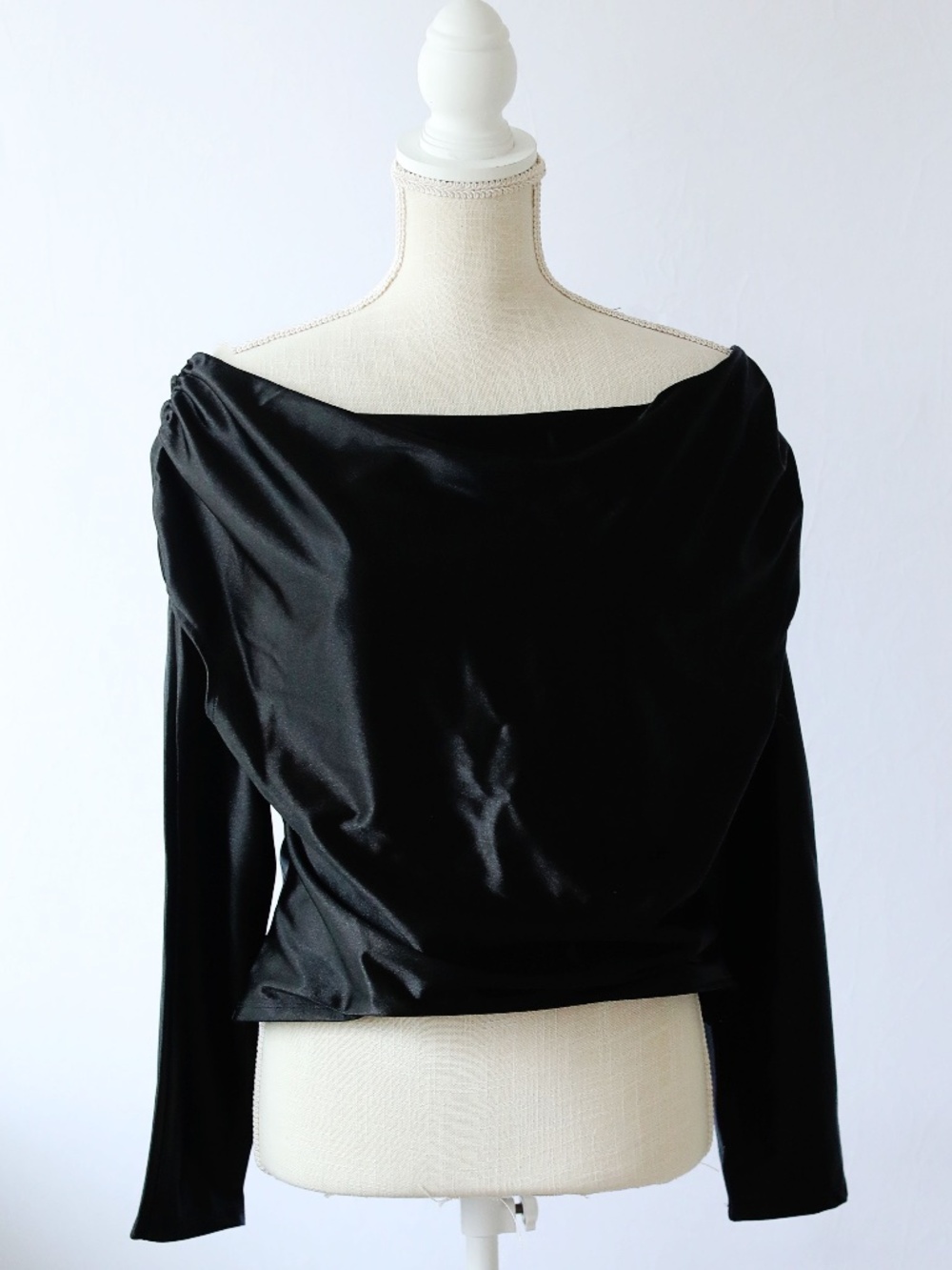 Express Satin Off the Shoulder Top
